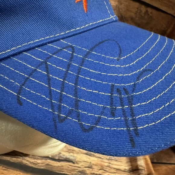 Ron Capps Signed NAPA Racing Hat Blue Yellow Embroidered Logo Baseball Cap OSR - Picture 5 of 8